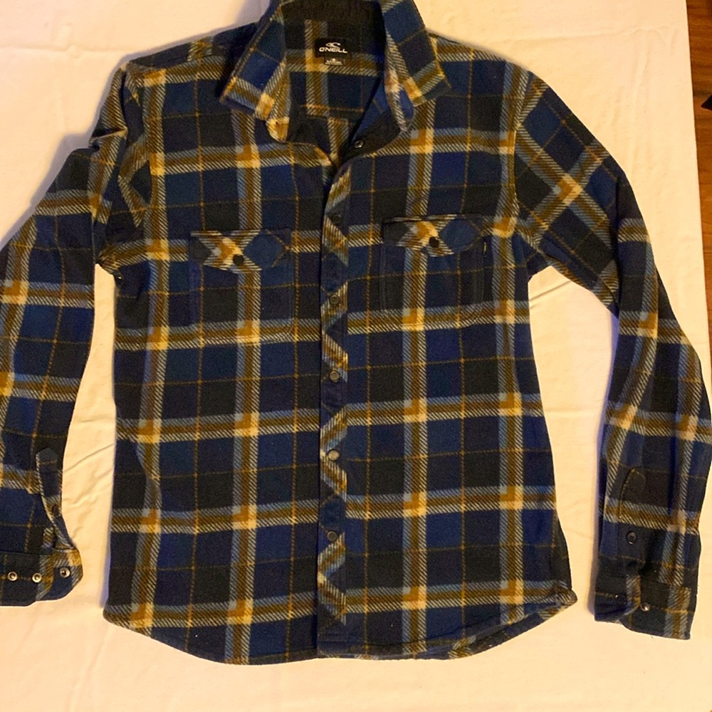 O’Neill heavy flannel/fleece shirt with snaps. NWOT.